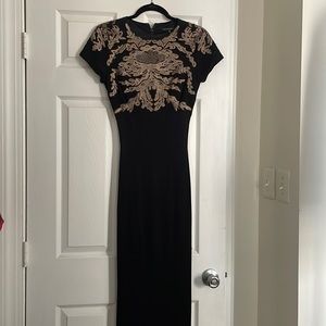 David Meister Modest Black Gown